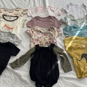 Baby Multicolor Baby Bodysuits bundle 3-6months